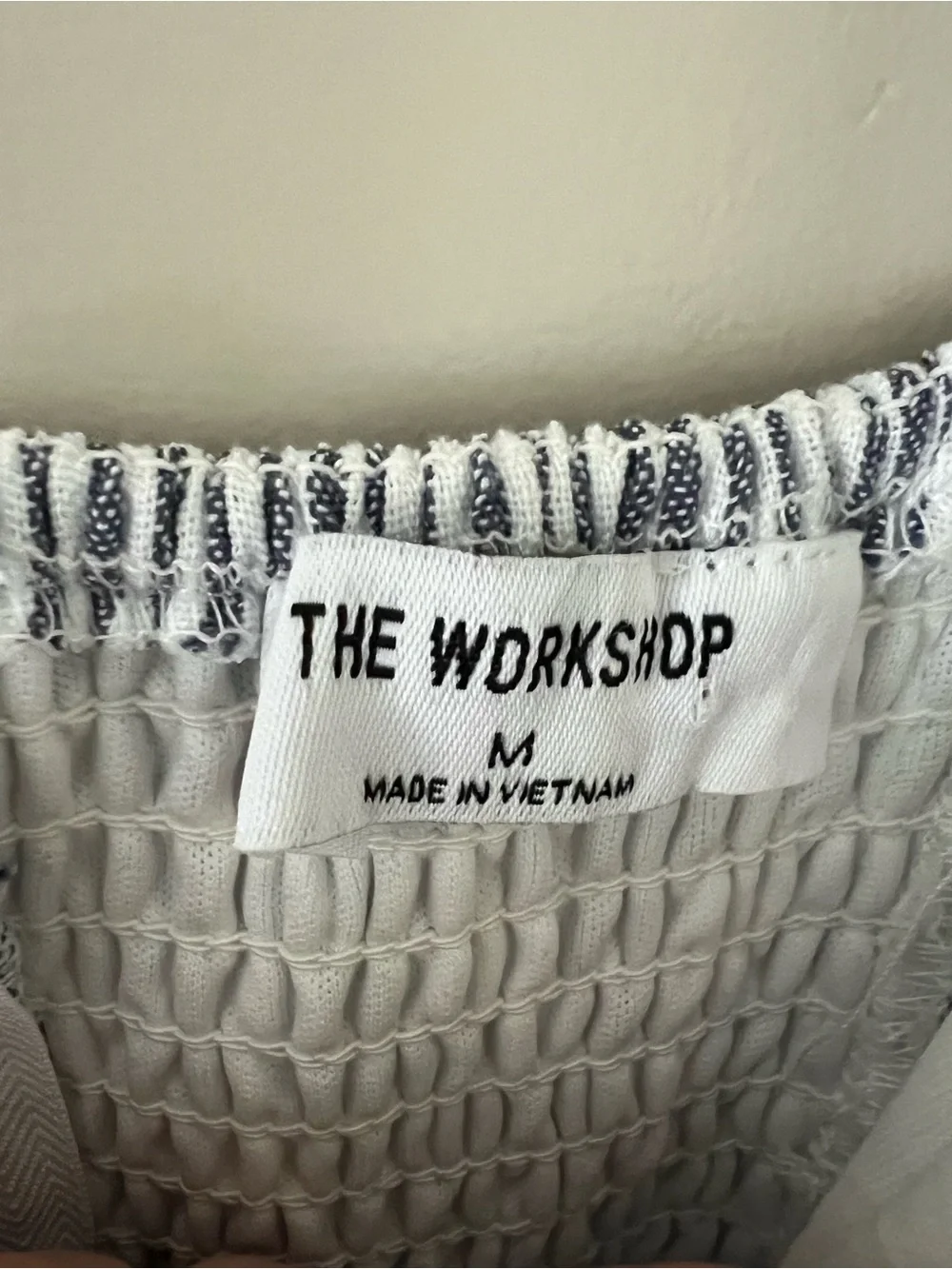 Workshop Republic Clothing Blue-and-White Corset Striped Midi Dress - Picture 7 of 7